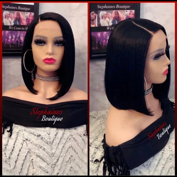 Human Hair blended lace front wig main image 6